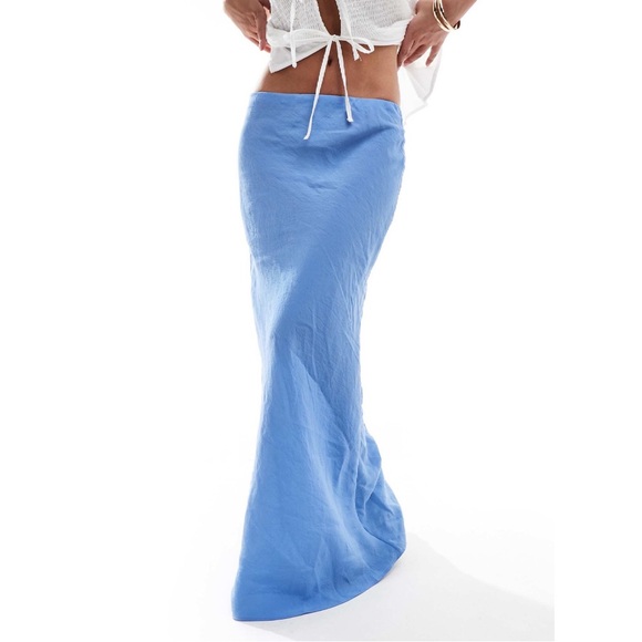 ASOS Dresses & Skirts - ASOS DESIGN soft touch bias maxi skirt in blue